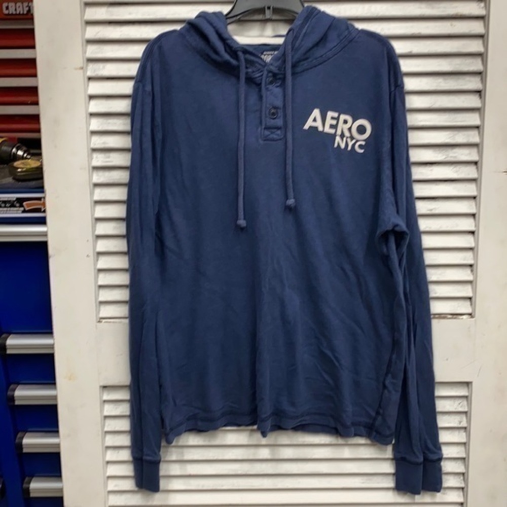 Aeropostale Blue Cotton Hoodie size Medium